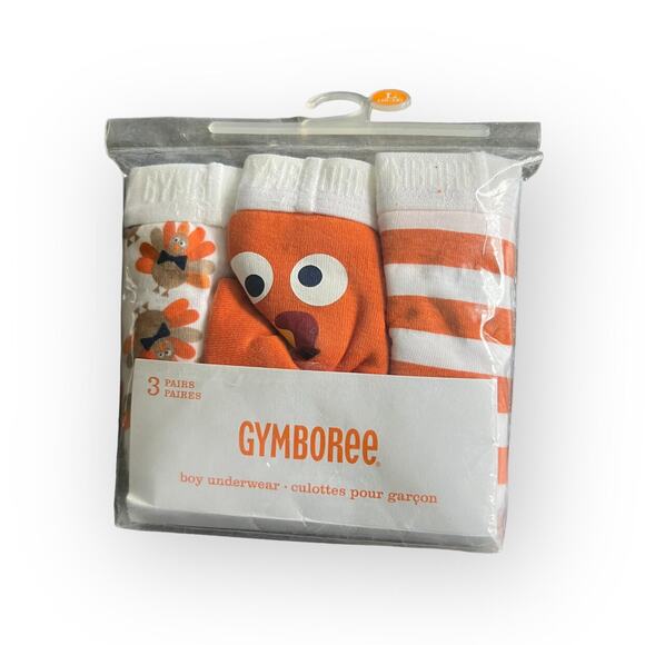 Gymboree New In Package Turkey Day Thanksgiving Briefs - Picture 1 of 2